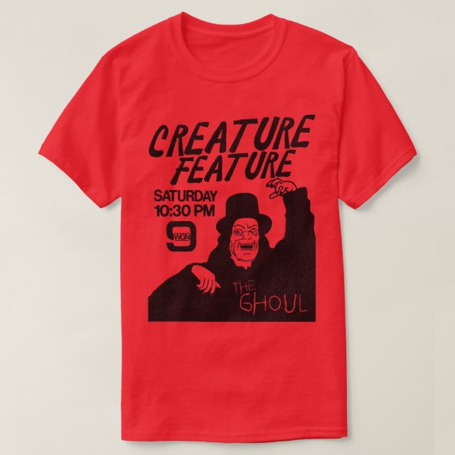 Ghoul Host of Creature Feature WGN Chicago T Shirt (Design framsida)