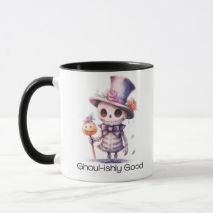 Ghoul-ishly Bra Ghoul Skeleton Halloween Mugg