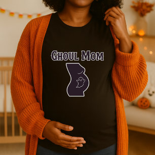 Ghoul Mamma Halloween Moderskap Spooky Gravid T Shirt