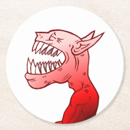 Ghoul med gott skratt underlägg papper rund