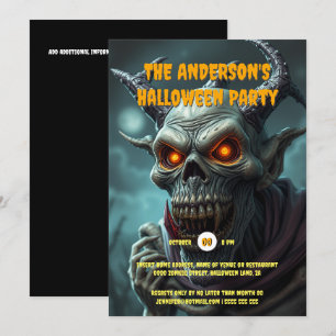 Ghoul monster folklore monster vuxnor halloween inbjudningar