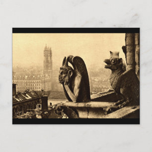 Ghoul Notre Dame, Paris Frankrike 1912 Vintage Vykort