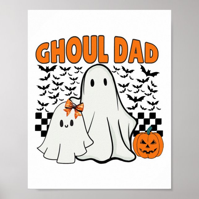 Ghoul Pappa Halloween Ghost Spooky Season Retro Da Poster (Framsidan)