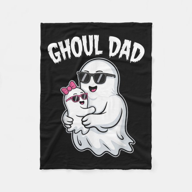 Ghoul Pappa Shirt Manar Pappa Spooky Halloween Gho Fleecefilt (Framsidan)
