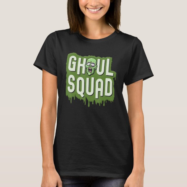 Ghoul Squad Halloween Crew Cute Zombie 1 T Shirt (Framsida)