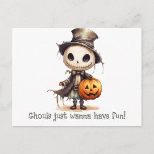 Ghoul Vill bara Ha Kul Halloween Helg Vykort
