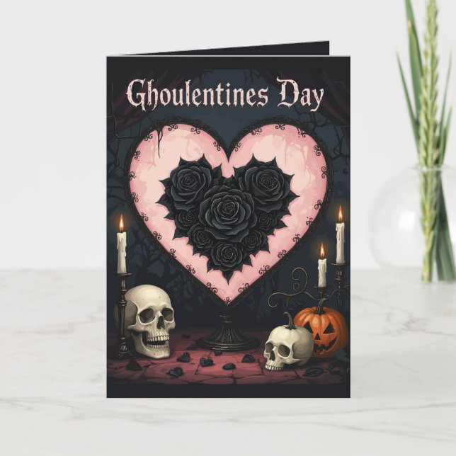 Ghoulentines Dag Altaret Till En Makaber Romans Kort (Framsida)
