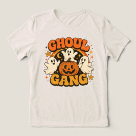 Ghoulgänget Retro Halloween-spöken & pumpa T Shirt