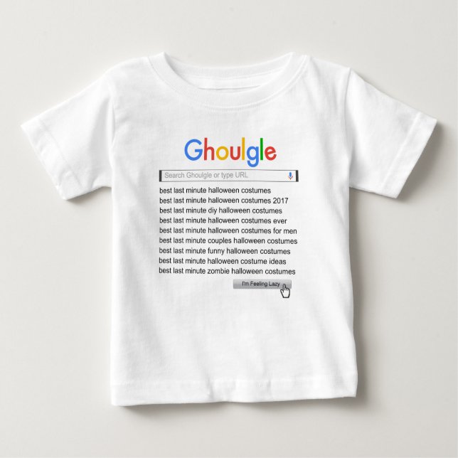 Ghoulgle Last Minute Halloween Costume Search 2017 Tee (Framsida)