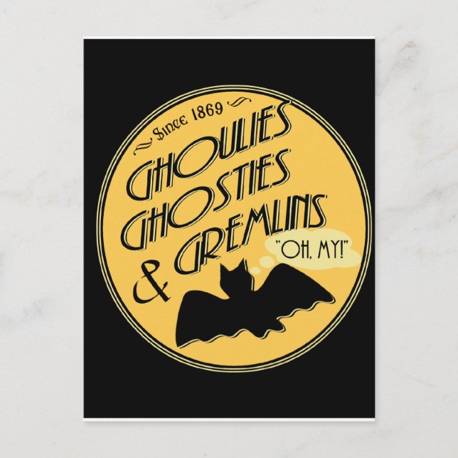 Ghoulies Ghosties och Gremlins Vykort (Framsida)