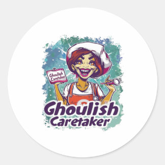 Ghoulish Caretaker Nurse Runt Klistermärke
