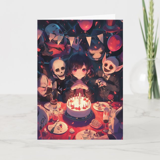 Ghoulish Gathering: A Horror Thédold Birthday Bash Kort (Framsida)