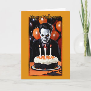 Ghoulish Grattis på födelsedagen på Halloween-kort Kort
