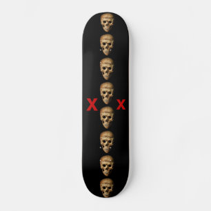 Ghoulish Grinning Skull Skateboard Bräda 21,5 Cm