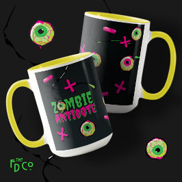 Ghoulishly Cute Mörk Funny Zombie Antidote Mugg