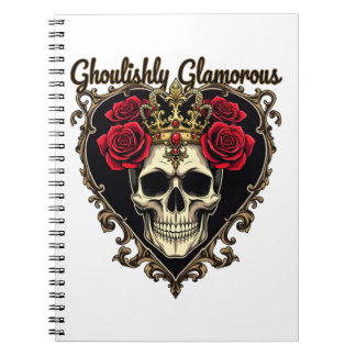 Ghoulishly Glamous, Halloween Elegance Design Anteckningsbok