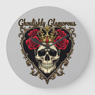 Ghoulishly Glamous, Halloween Elegance Design Stor Klocka