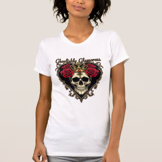 Ghoulishly Glamous, Halloween Elegance Design T Shirt