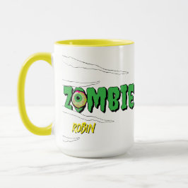 Ghoulishly Roligt Funny Rippin' Zombie Halloween Mugg