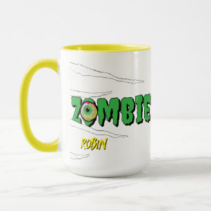 Ghoulishly Roligt Funny Rippin' Zombie Halloween Mugg
