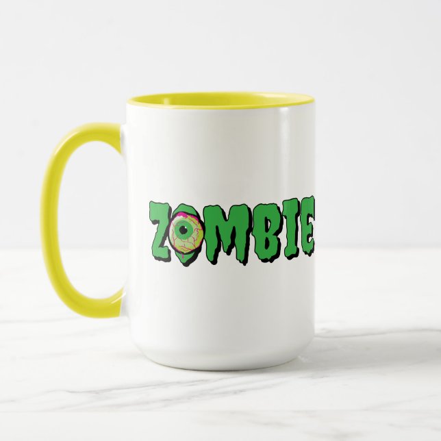 Ghoulishly Roligt Zombie Halloween Mugg (Vänster)