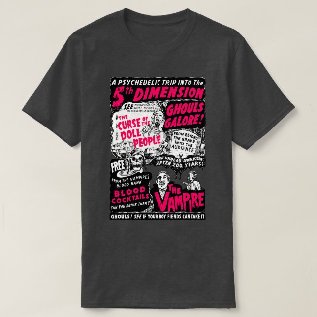 Ghouls Galore Spook Show Poster T Shirt (Design framsida)