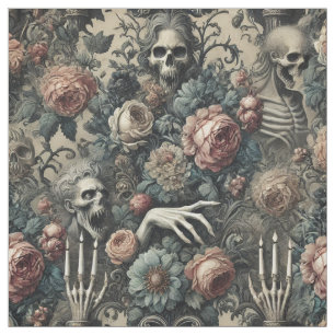 Ghouls Gambit - Gothic Påstående Tile Tyg