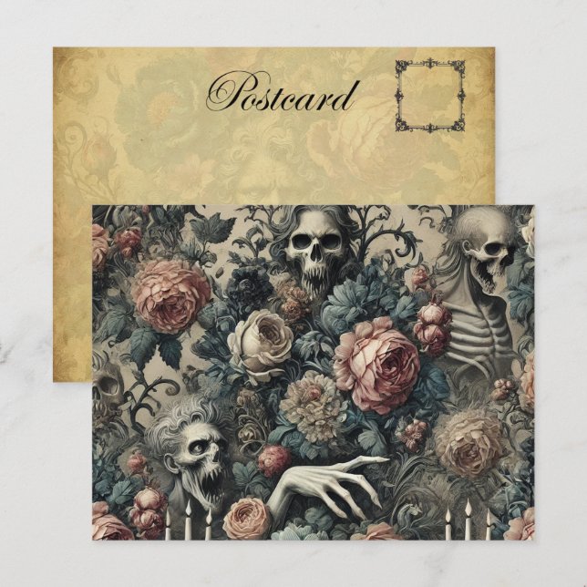 Ghouls Gambit - gotiic Victorian Helg Vykort (Fram/baksida)