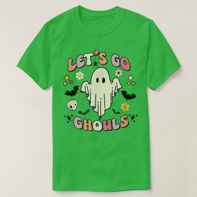 Ghouls Halloween Ghost Groovy Retro 70s Hi T Shirt (Design framsida)