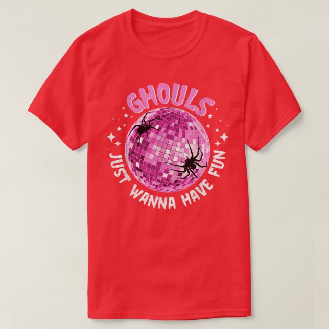 Ghouls Just Wanna Have Fun Spiders Night Out Boys  T Shirt (Design framsida)