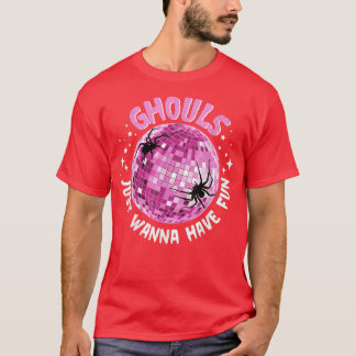 Ghouls Just Wanna Have Fun Spiders Night Out Boys  T Shirt