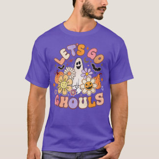 Ghouls Retro Halloween Ghost Pumpkin T Shirt