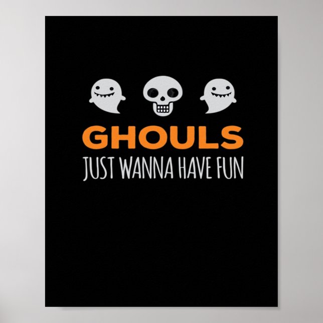 Ghouls vill bara ha en Roligt höstestetisk Poster (Framsidan)