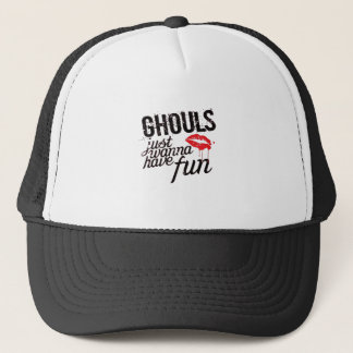 Ghouls vill bara ha Roligt "Autumn Slogan Funny" Keps
