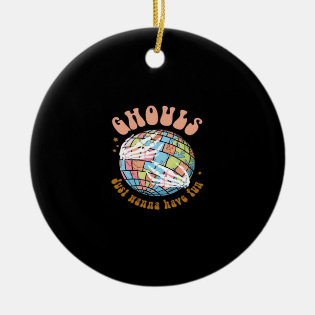 Ghouls vill bara ha Roligt - basenergin Julgransprydnad Keramik (Framsidan)