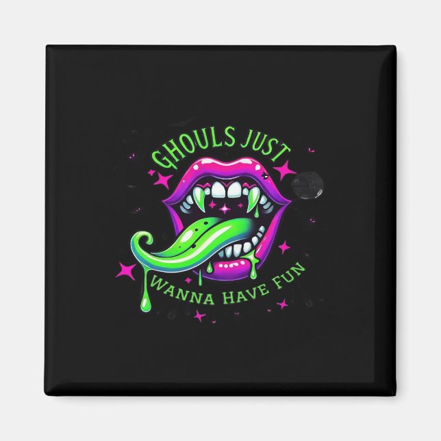 Ghouls vill bara ha Roligt Boo-tiful design Magnet (Framsidan)