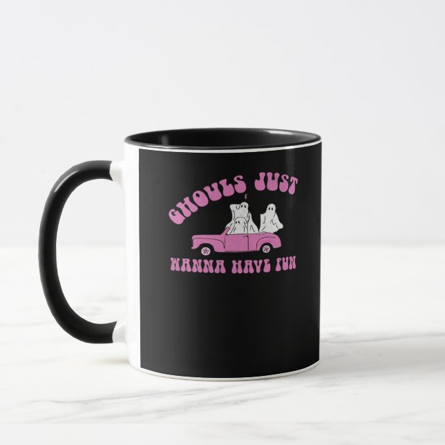 Ghouls vill bara ha Roligt Chills Halloween och Au Mugg (Vänster)