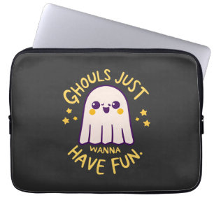 Ghouls vill bara ha Roligt, Cute Spöken Halloween Laptop Fodral