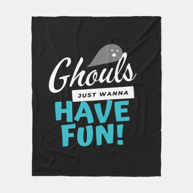 Ghouls vill bara ha Roligt. Fleecefilt (Framsidan)