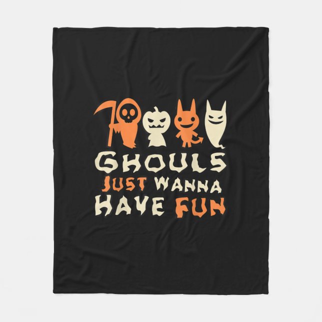 Ghouls vill bara ha Roligt... Fleecefilt (Framsidan)