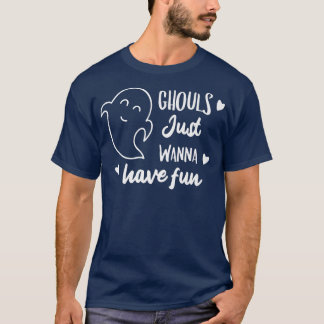Ghouls vill bara ha Roligt Ghost Funny Heart 89 T Shirt