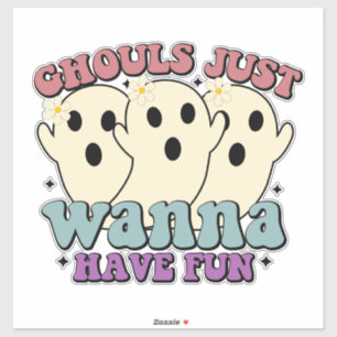 Ghouls vill bara ha Roligt Ghost Klistermärken