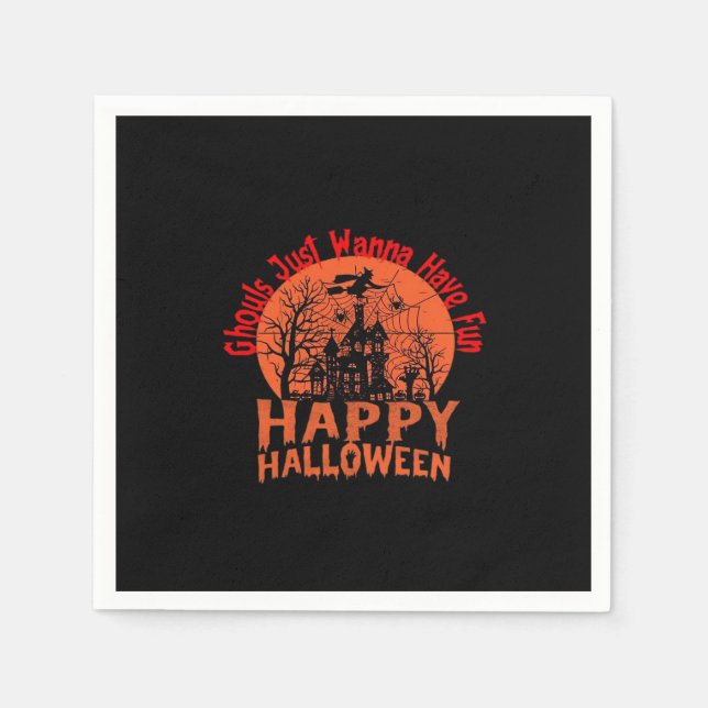 Ghouls vill bara ha Roligt - Ghoul-Tastic Hallowee Pappersservett (Framsidan)