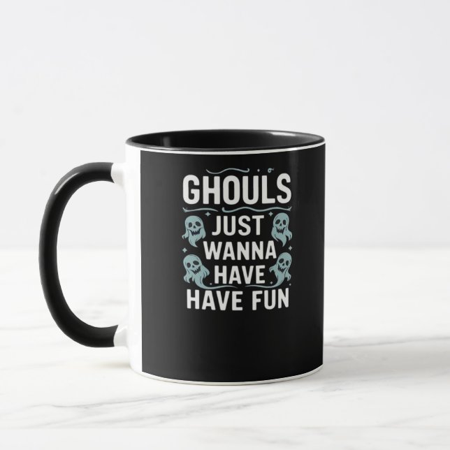 Ghouls vill bara ha Roligt - Groovy Halloween Mugg (Vänster)