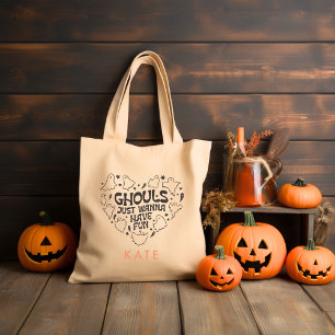 Ghouls vill bara ha roligt Groovy Halloween Tygkasse