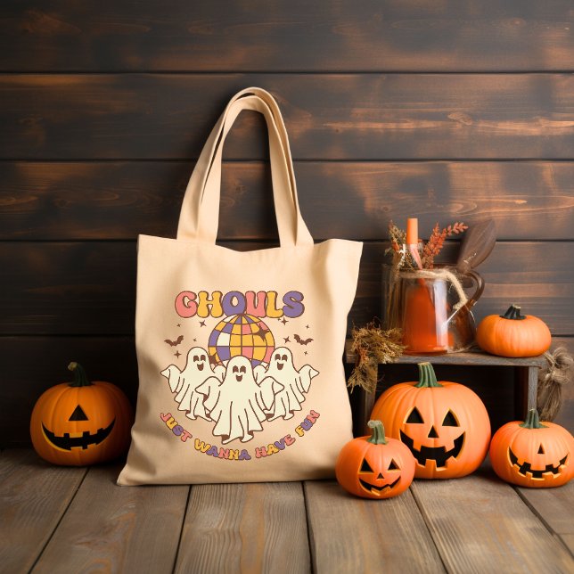 Ghouls vill bara ha roligt Groovy Halloween Tygkasse (Skapare uppladdad)