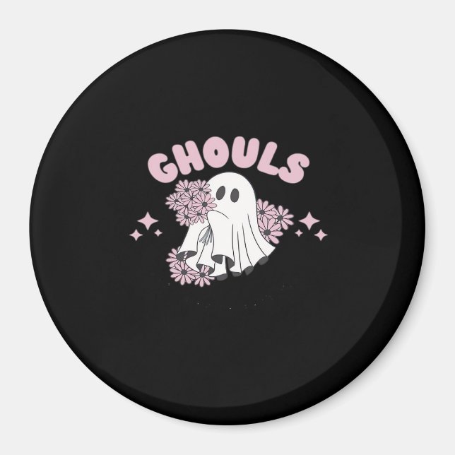 Ghouls vill bara ha Roligt Halloween Art Basic Sty Magnet (Framsidan)