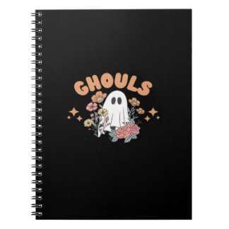 Ghouls vill bara ha Roligt Halloween Art Sloth Des Anteckningsbok
