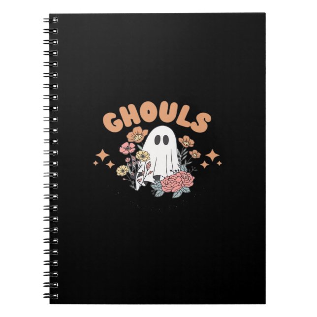 Ghouls vill bara ha Roligt Halloween Art Sloth Des Anteckningsbok (Framsidan)