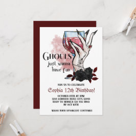Ghouls vill bara ha Roligt Halloween Birthday Inbjudningar